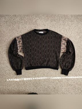 Urban Outfitters Cropped Metallic Knit Sweater